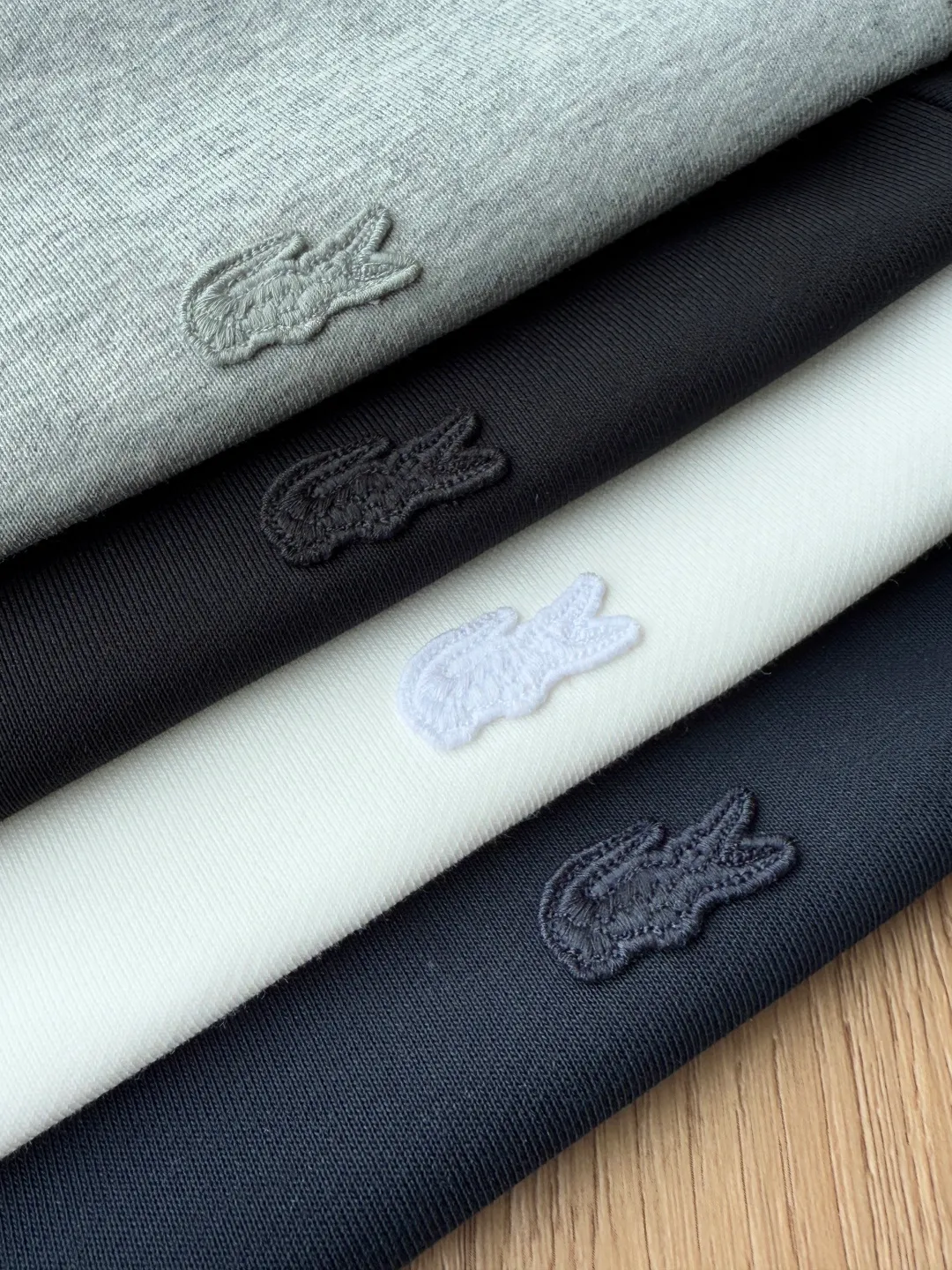 P 115LACOSTE. 2026 Autumn New Product Counter Same Style Embroidery Craft Cotton Round Neck Sweatshirt 360g Pure Cotton Terry M.L.XL 2XL LA-369